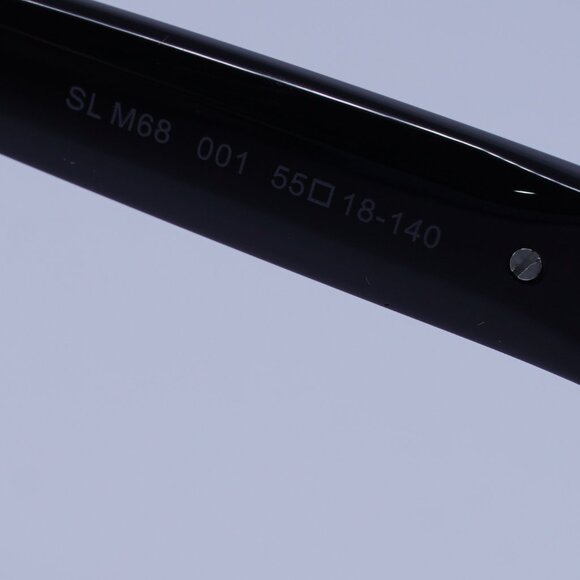 Saint Laurent SLM68 001 Sunglasses Black Square Frame, Grey Lenses - Picture 8 of 10